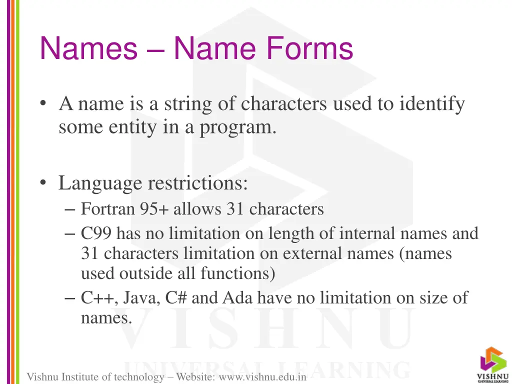 names name forms