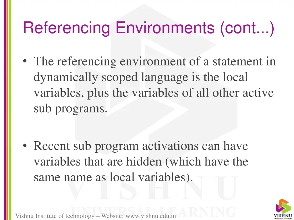 referencing environments cont 2