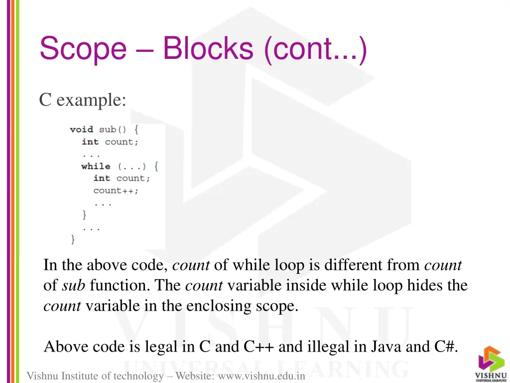 scope blocks cont