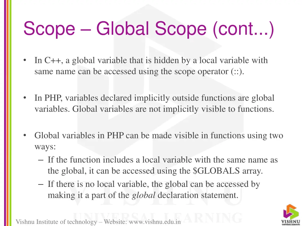 scope global scope cont