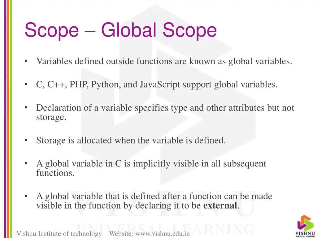 scope global scope