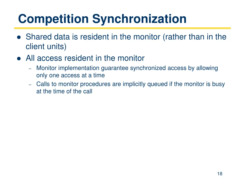 competition synchronization