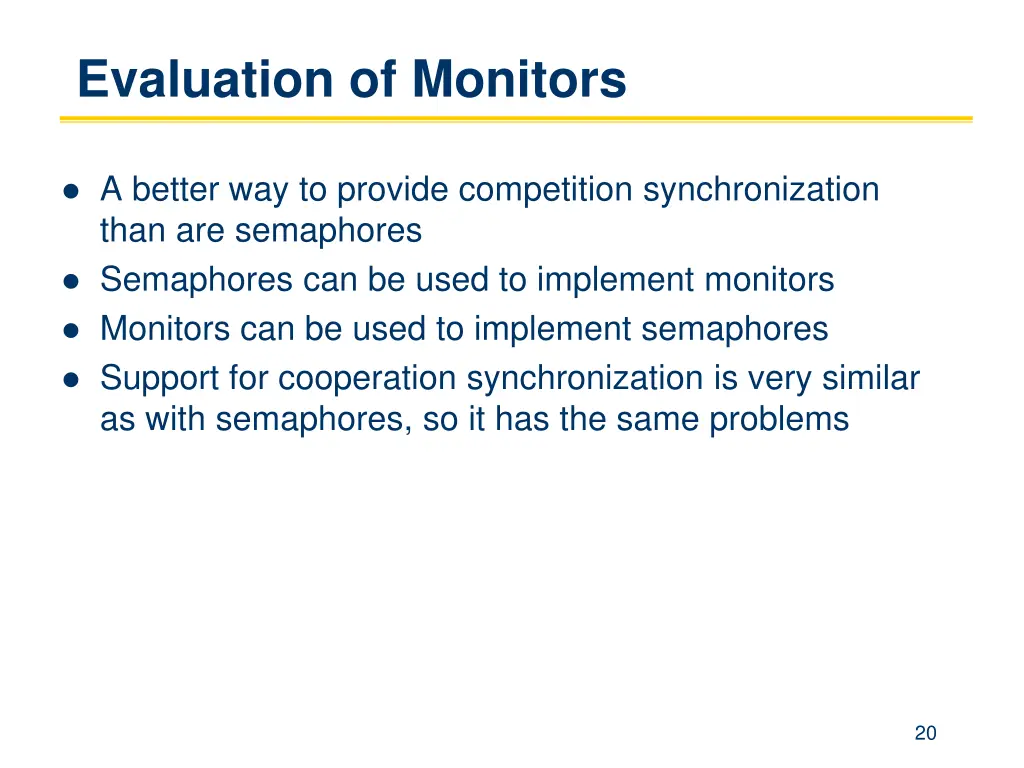 evaluation of monitors