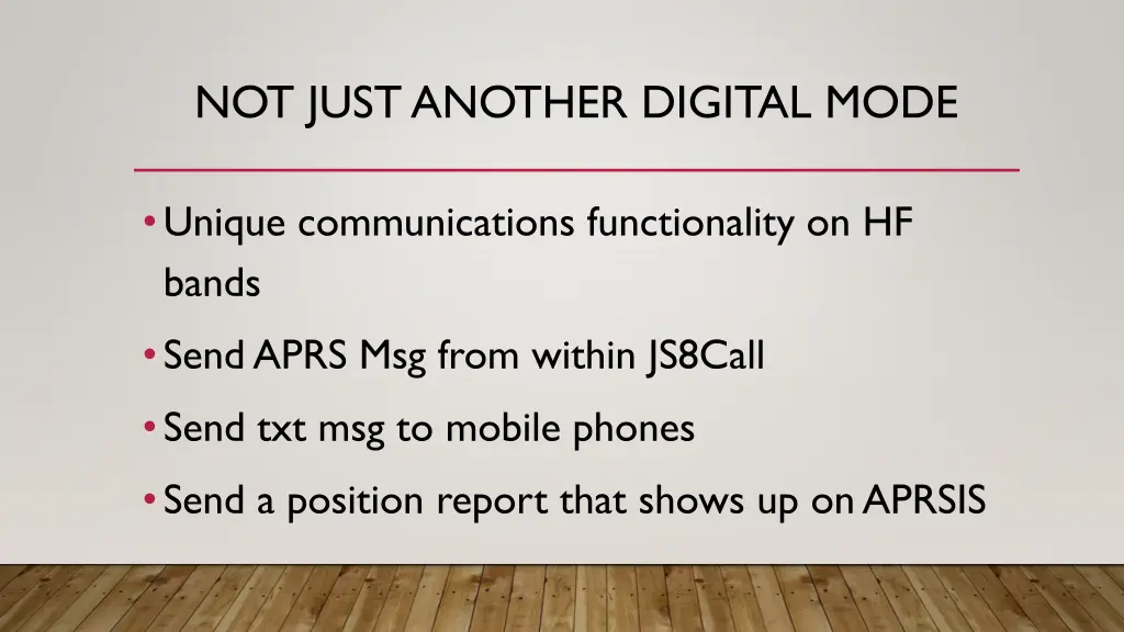 not just another digital mode 1