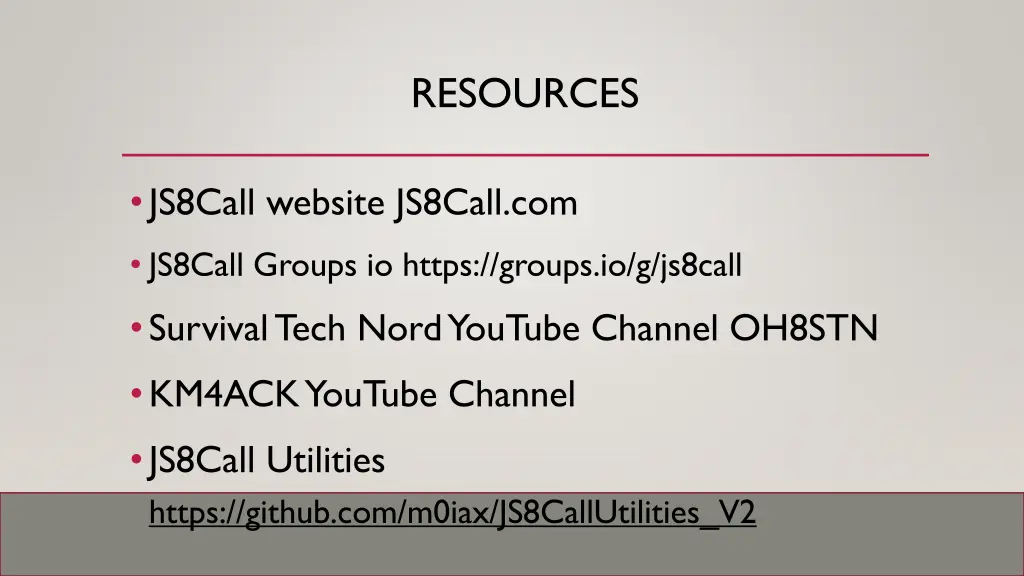 resources
