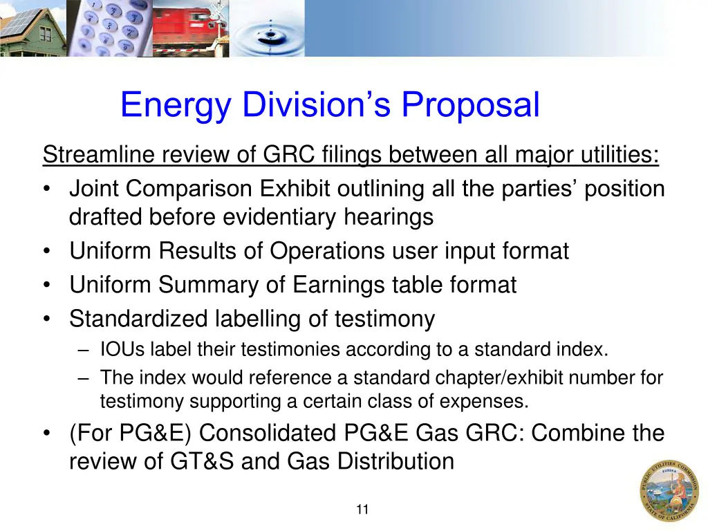energy division s proposal