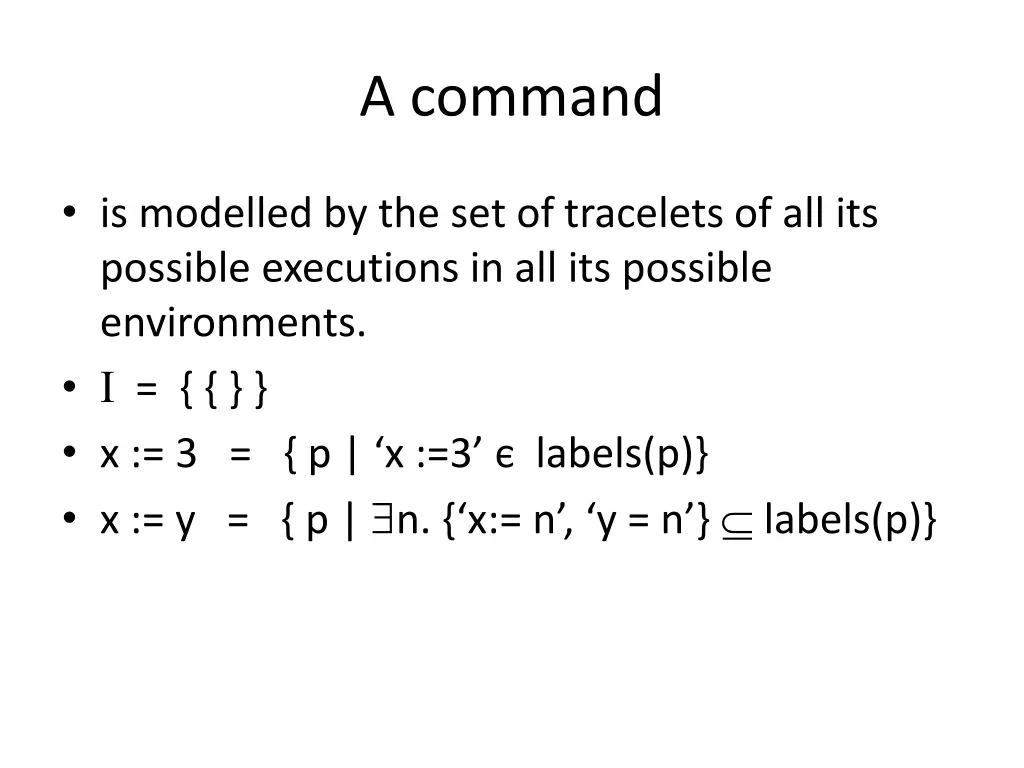 a command