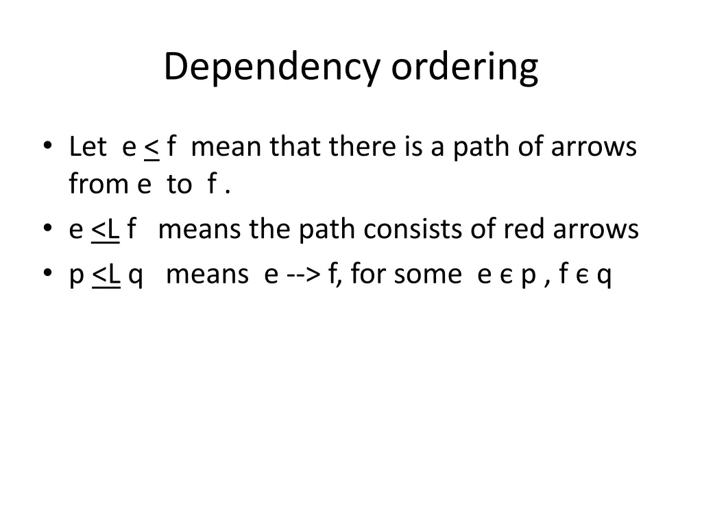 dependency ordering