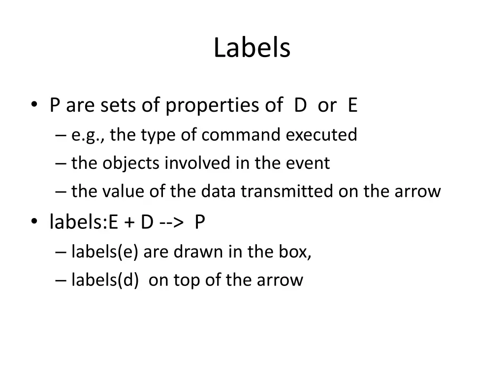 labels