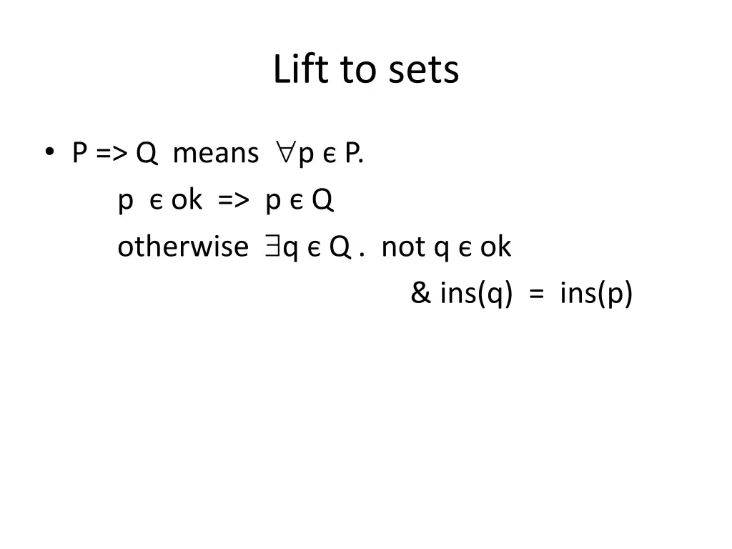 lift to sets