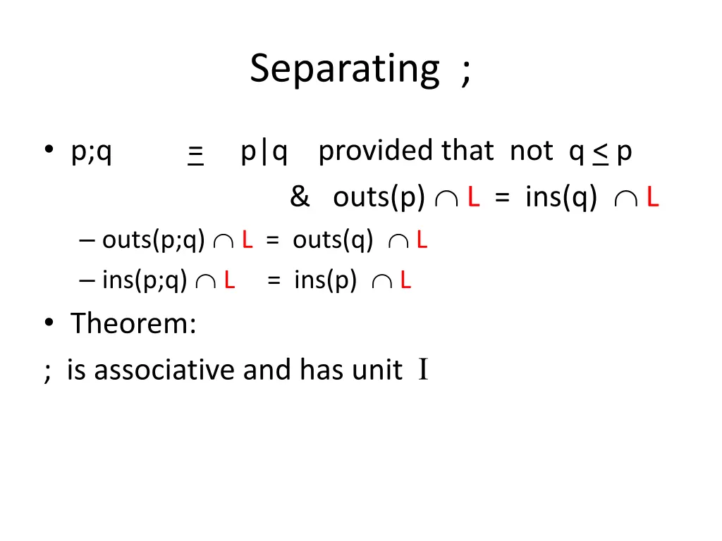 separating