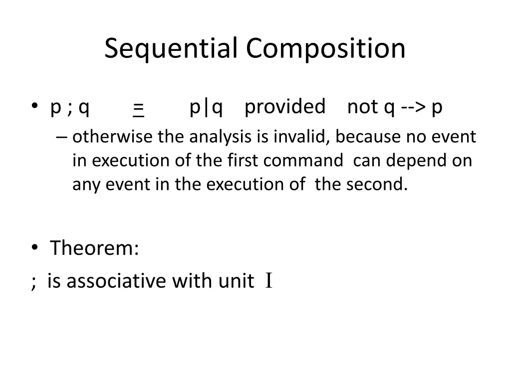 sequential composition