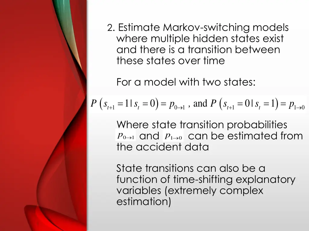 2 estimate markov switching models where multiple
