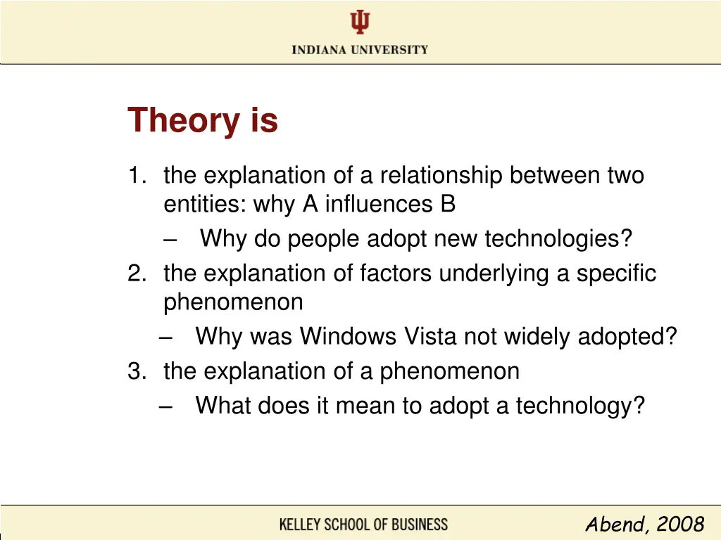 theory is