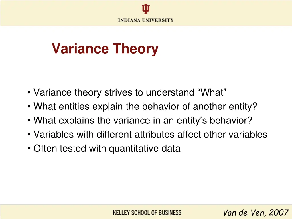 variance theory