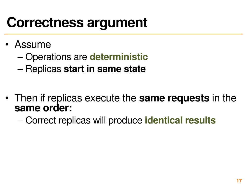 correctness argument