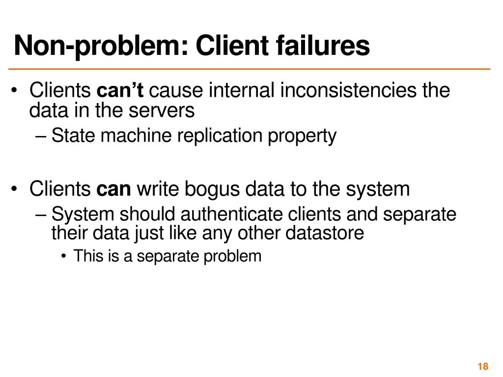 non problem client failures