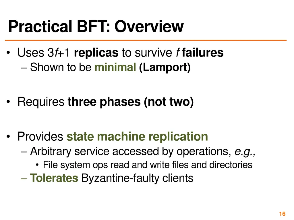 practical bft overview