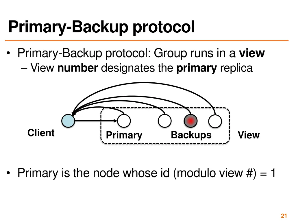 primary backup protocol