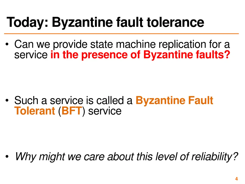 today byzantine fault tolerance
