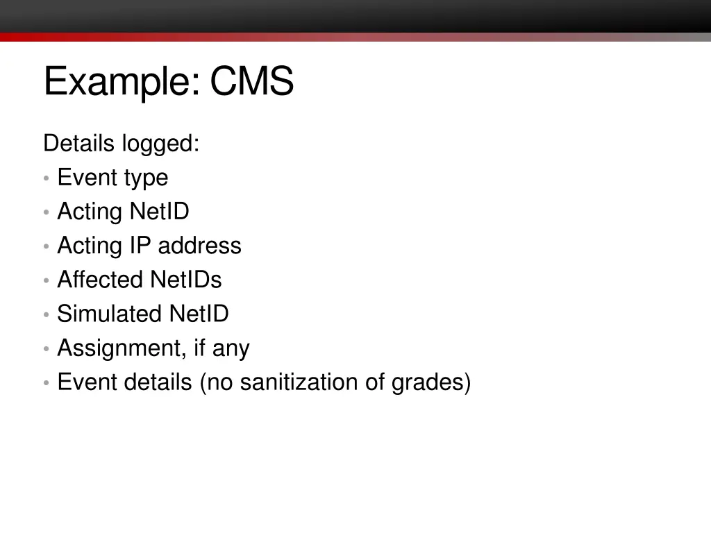 example cms 4
