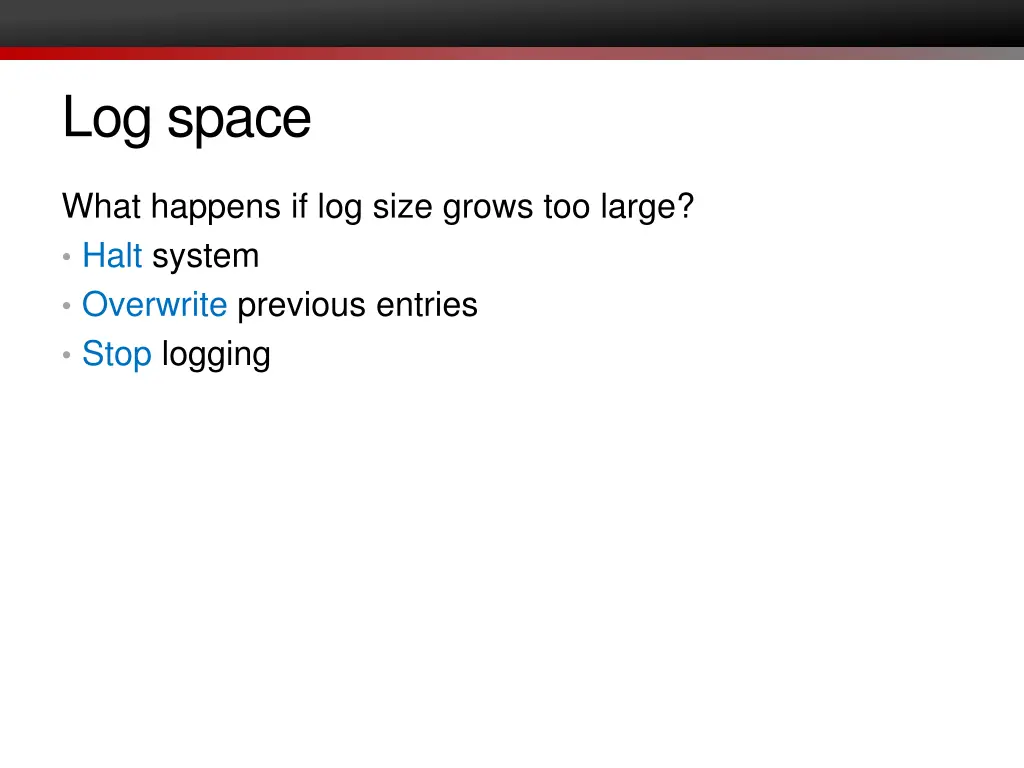 log space