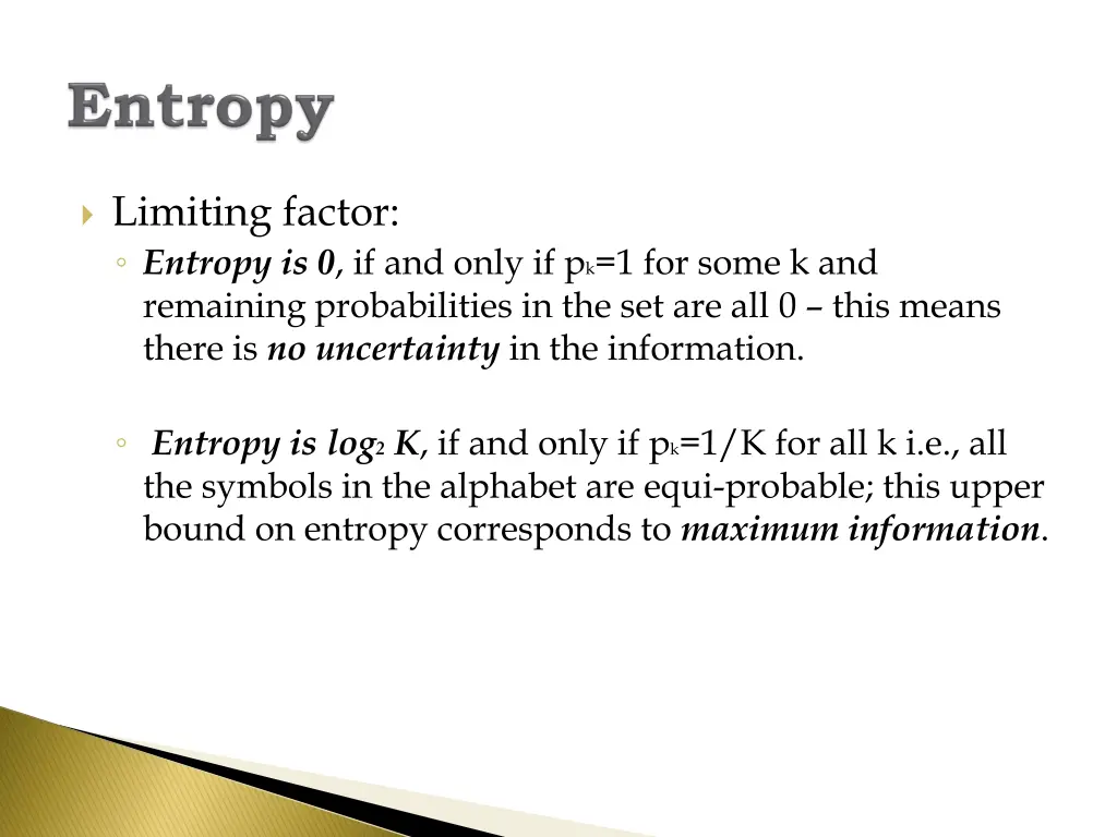 limiting factor entropy is 0 if and only