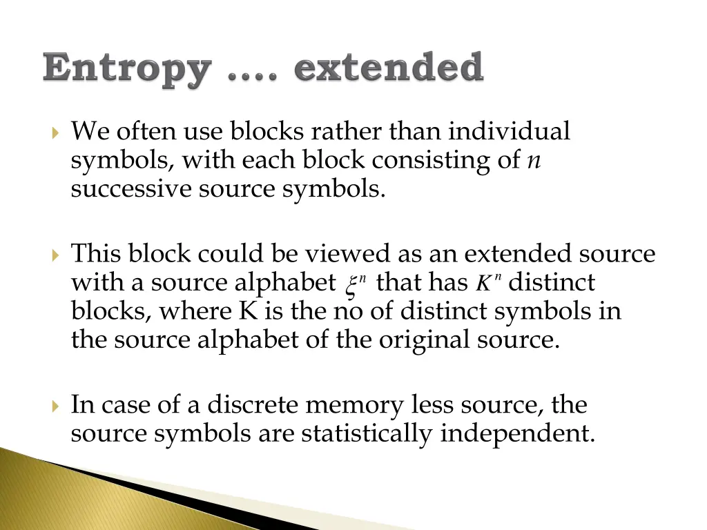 we often use blocks rather than individual