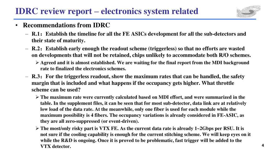 idrc review report electronics system related 3