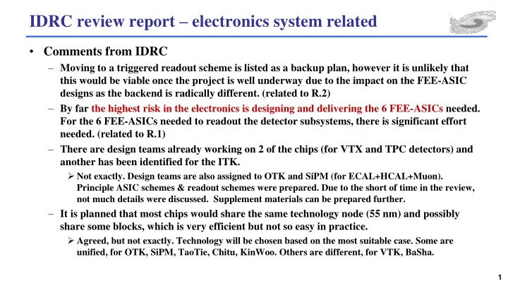 idrc review report electronics system related