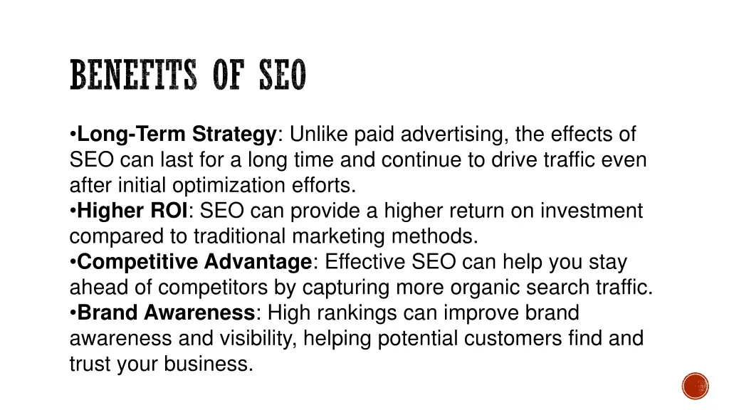 benefits of seo