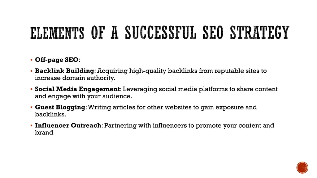 elements of a successful seo strategy 1