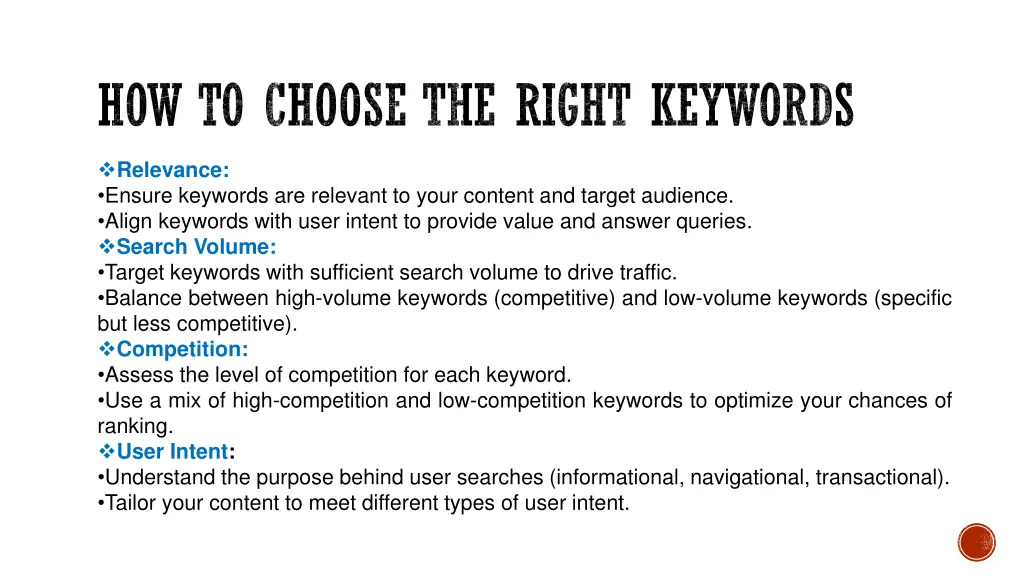 how to choose the right keywords