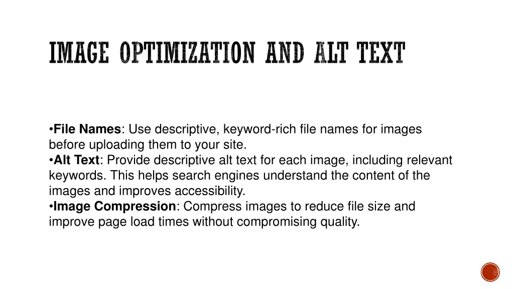 image optimization and alt text