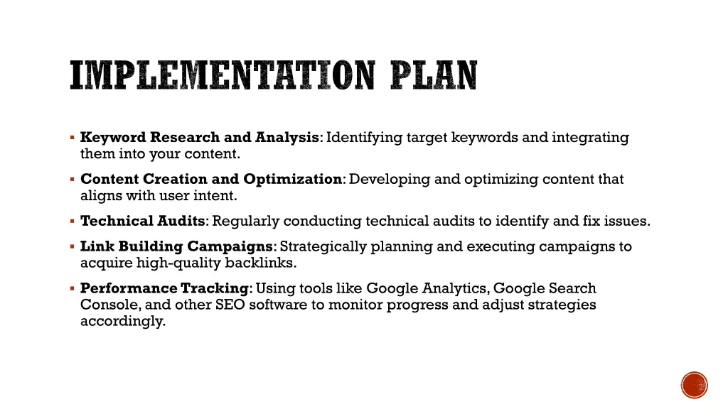 implementation plan