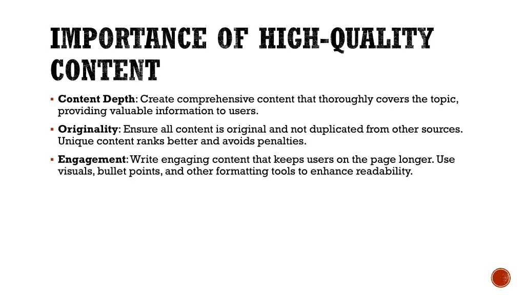 importance of high quality content