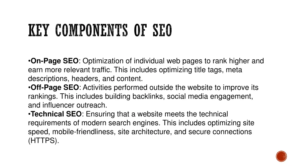 key components of seo