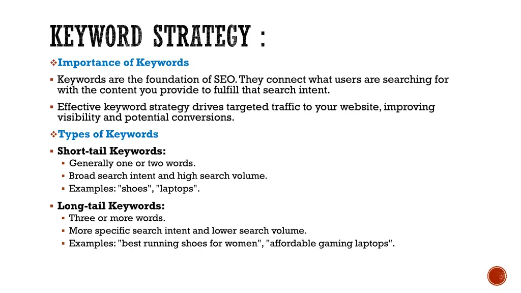 keyword strategy importance of keywords keywords
