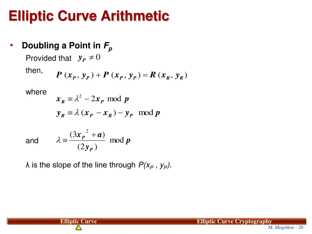 elliptic curve arithmetic 1