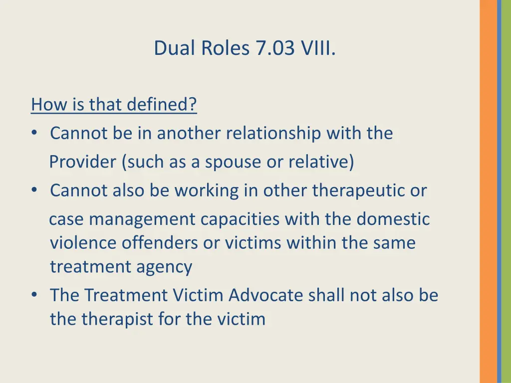 dual roles 7 03 viii