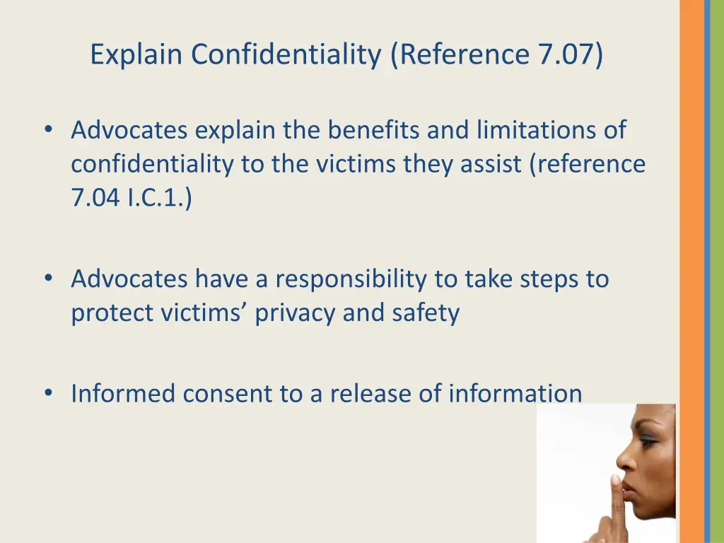 explain confidentiality reference 7 07