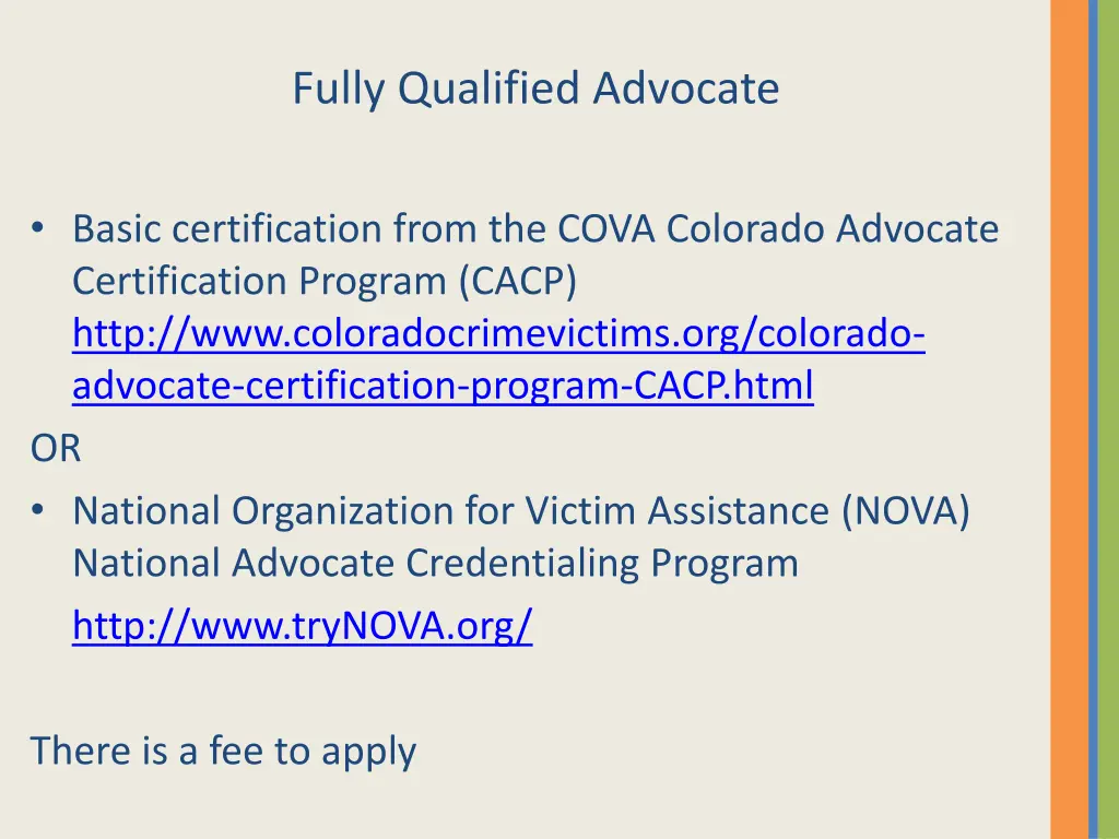 fully qualified advocate