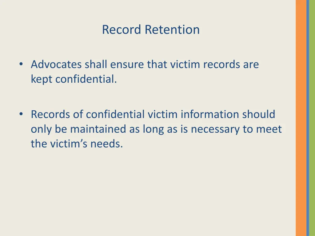 record retention