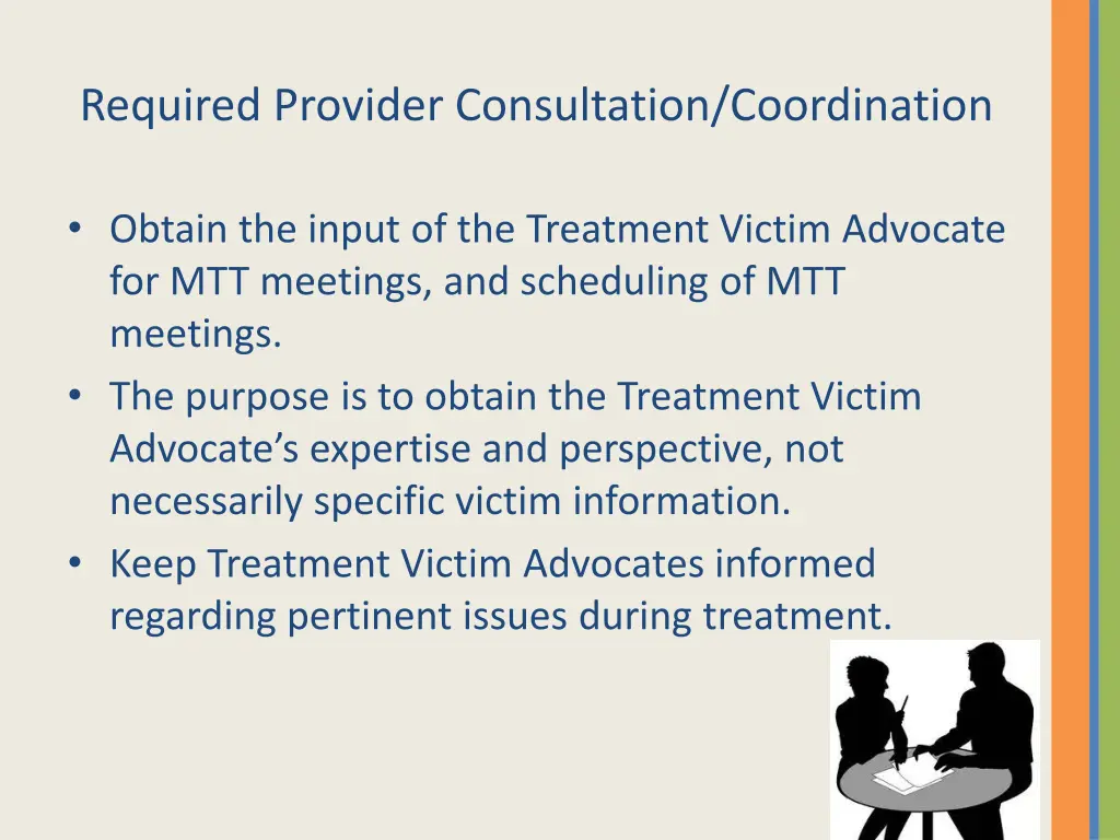 required provider consultation coordination