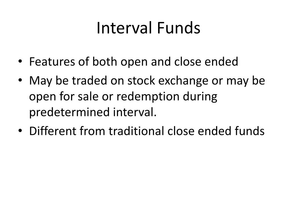 interval funds