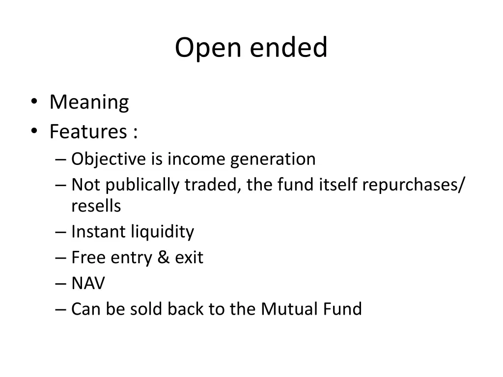 open ended