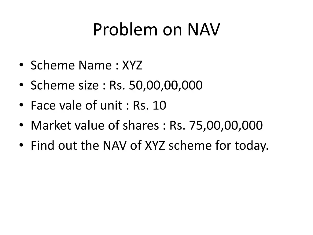 problem on nav