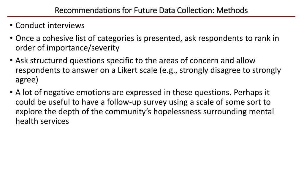 recommendations for future recommendations 1