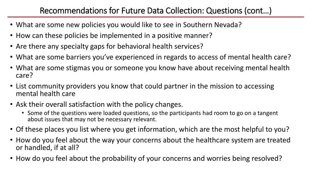 recommendations for future recommendations 3