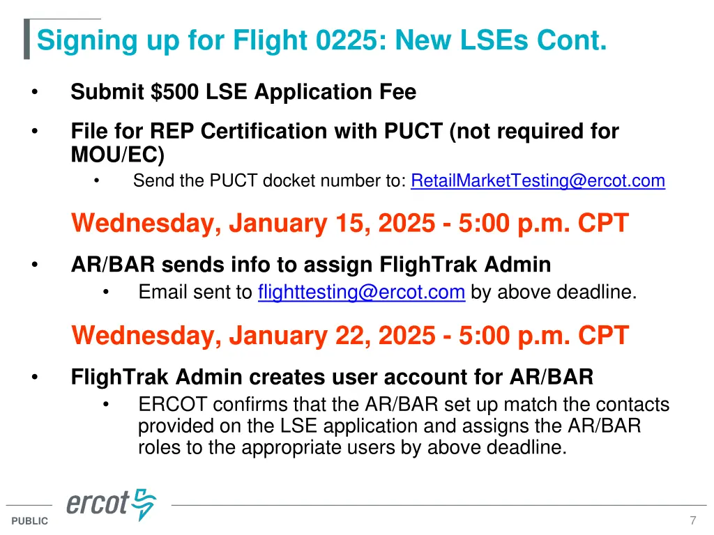 signing up for flight 0225 new lses cont 1